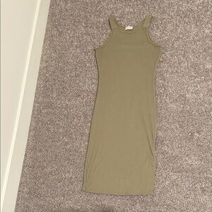 Pink Lily Green Dress